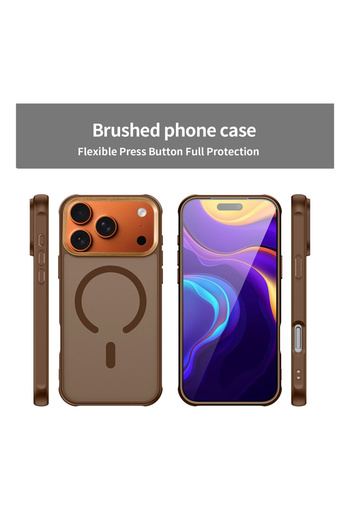 Wtech Apple iPhone 17 Pro 5G 2025 Hard Silicone Hybrid Translucent Stylish Magnetic Magsafe Case Cover