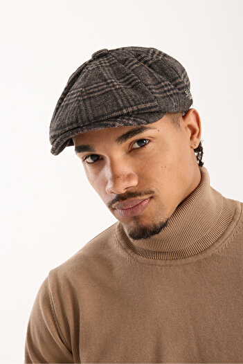 OX-RA Light Brown Winter Model British 8 Piece Men's Cap Hat