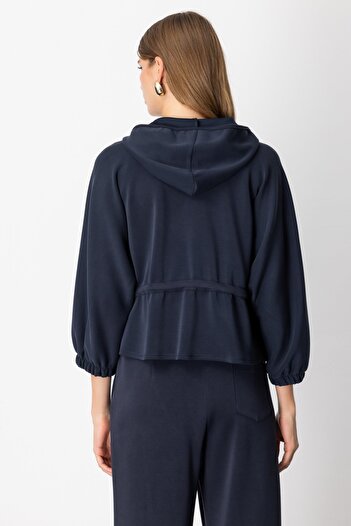 On Fashion On Beli Lace-Up Hooded Sweatshirt Top-64702