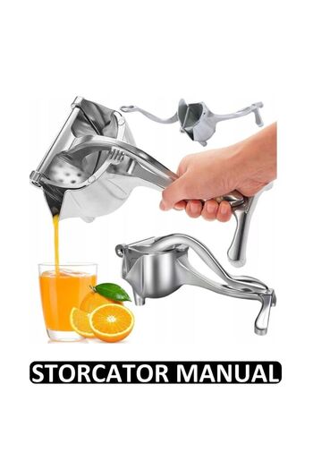 hoffmans EasyJuice Manual Fruit Juicer - Stainless Steel Citrus Press