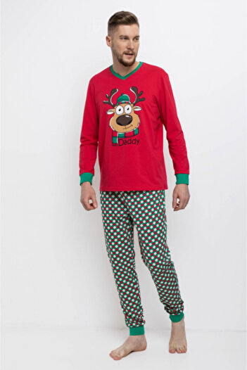 Soft&Seven by SOFIAMAN Pijama rosie daddy Sofiamam, model cu ren