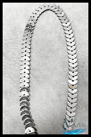 MAZEN Silver Color Herringbone Women's Chain Waist Belt |   Daily & Special Occasion Accessory