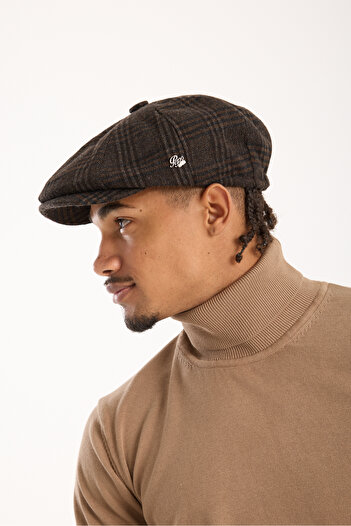 OX-RA Brown Winter Model British 8 Piece Men's Cap Hat