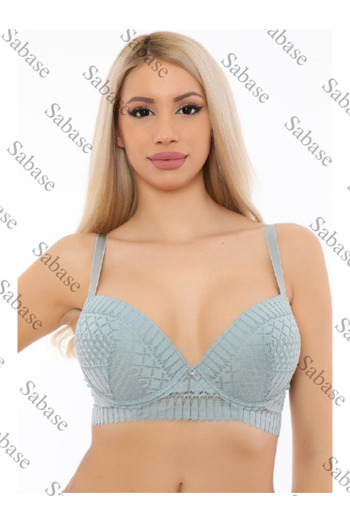 Sabase Belvü Padded Geometric Pattern Underwire Lace Bra