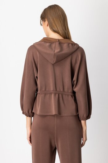 On Fashion On Beli Lace-Up Hooded Sweatshirt Top-64702