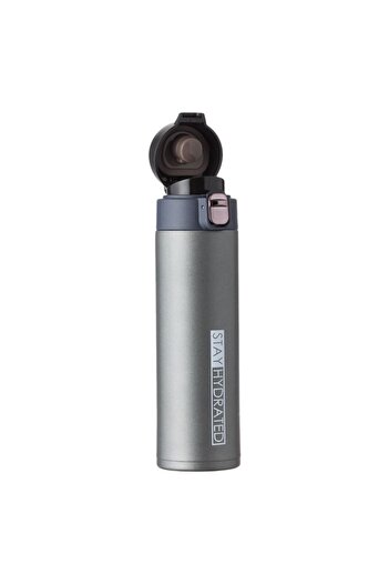 SHOPIENS Thermal Insulated Stainless Steel Water Bottle with Cap, Stopper, and Plastic Handle, Matte
