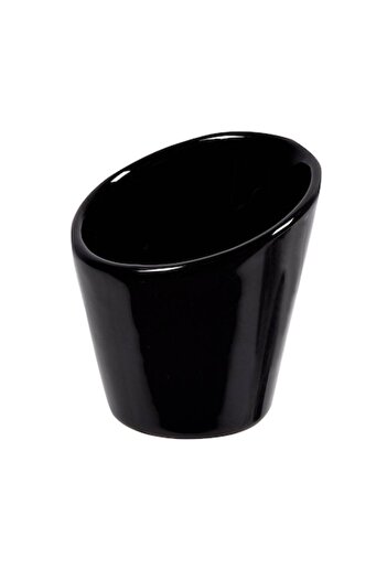SHOPIENS Shopiens® sauce serving bowl, porcelain, black with asymmetrical finish, 80 ml