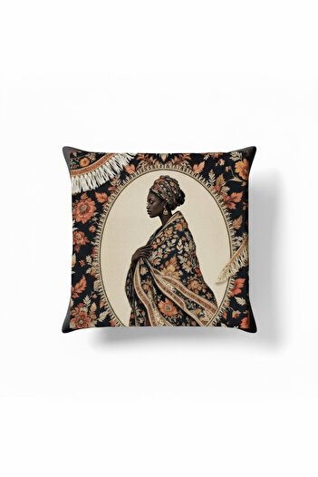 FARCY Faux Leather Decorative Framed Patterned Stuffed Pillow Gift Throw Pillow Cushion 43X43 cm