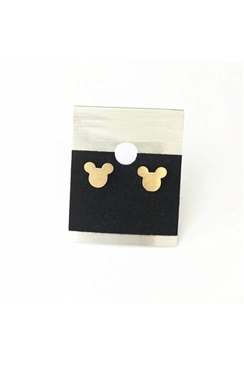 KESNUP Mickey Mouse or Minnie Mouse earrings, hypoallergenic alloy Gold
