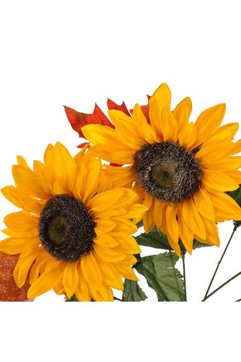 OEM Artificial Flower Sunflower Bouquet with Pumpkins & Leaves 40cm