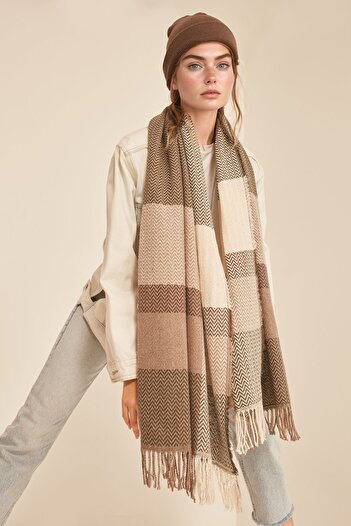 bacc Camel Double-Sided Thick Shoulder Shawl Scarf Bcnsv-25Wt1035