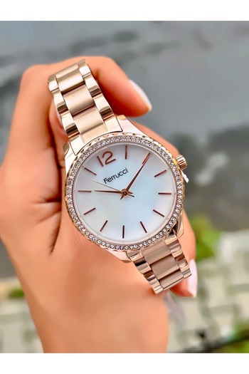 Ferrucci Women's Wristwatch Original Watch Steel Band Waterproof 2 Years Warranty Bracelet Gift
