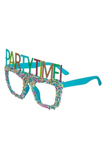 OEM "Party Time" Party Glasses with Colorful Confetti 15.5cm
