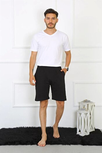 emosavm Fashion Men's Cotton Black Shorts