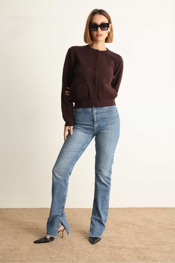 Swass Buttoned Knitwear Cardigan Brown