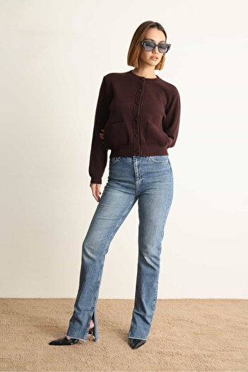 Swass Buttoned Knitwear Cardigan Brown