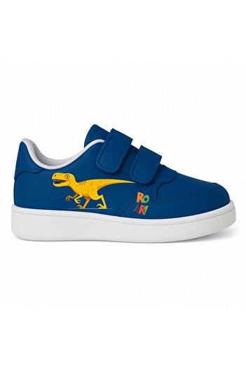 bhk desing Yellow Dinosaur Roar Printed Blue Boys' Sneakers Sneaker
