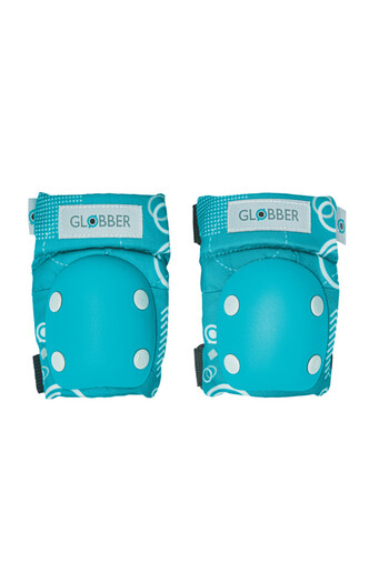 Globber Toddler Safety Pads – Comfortable Protective Gear – Teal with Shapes