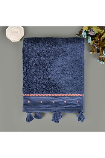 MATMEL Soft Piene Face Towel - Navy Blue / Tile - 50X90 cm