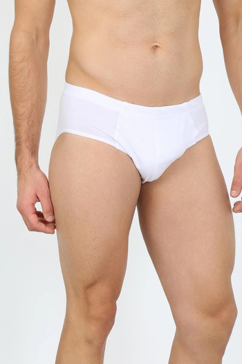 emosavm Moda Men's Cotton 3-Piece White Slip