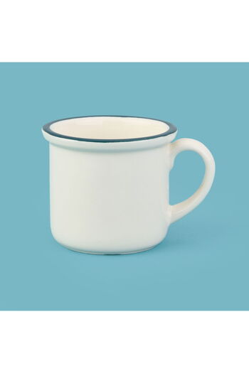 MATMEL Kitchen Zest Coffee Cup - Cream / Blue - 90 ml