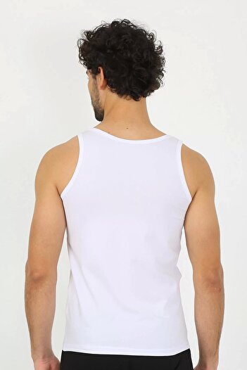 emosavm Fashion Men's Combed Cotton White Undershirt