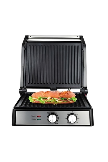 Sanford Stainless Steel Contact Grill – Non-Stick Panini Press with 180° Open & Lid Lock Design 2000W