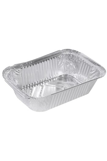SHOPIENS Set 5 aluminum disposable trays Shopiens®, rectangular, 20 x 13.8 x 5 cm