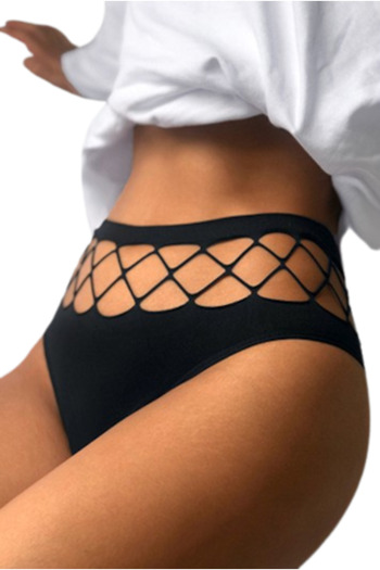 OEM High Waist Mesh Thong, VERSAMAG, Size S, Black