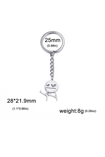 Choice F Steel Color Skyrim Funny Finger Stickers Hip Hop Fun Graffiti Pendant Keychain Stainless Steel Men