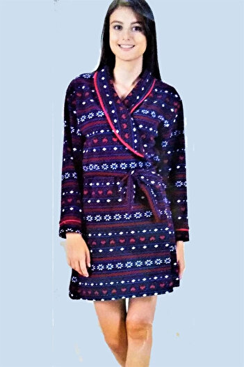 veralya Estiva Fleece Dressing Gown Navy Blue XL 17329