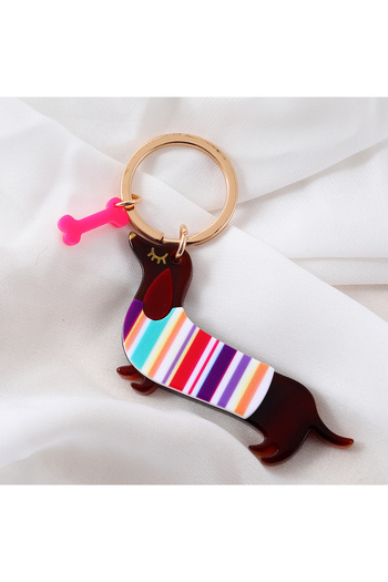 Choice F350 1PC Personalized Black Dog Keychain