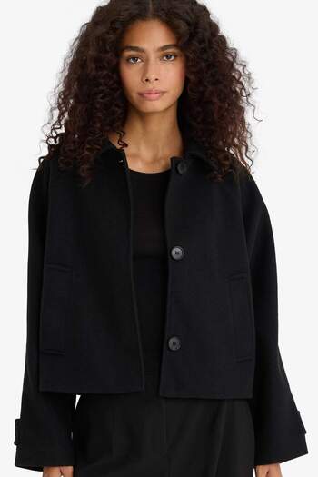 DeFacto Regular Fit Polo Neck Cashmere Short Coat E8658Ax25Au
