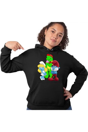 OEM Women's Hoodie Franklin Smurfs Papa Smurf Smurfette