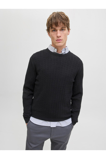 Jack & Jones JJEEMIL Textured Cable Knit Sweater
