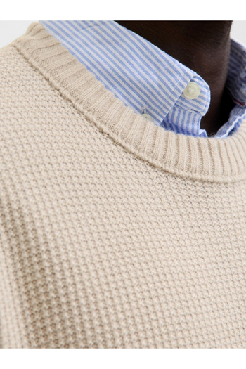 Jack & Jones JJROY Waffle Knit Sweatshirt