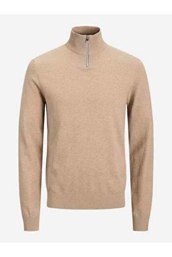 REBEL By Styli JREBCALLUM Flat Knit Half-Zip Sweater