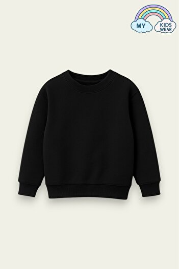My Kids Wear Unisex Children's Basic Sweatshirt with Raised Letters 12131
