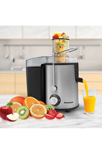 ROHNSON Storcator de fructe centrifugal, 600 W, 0.6 L, Ø 65 mm, 11.000 - 14.000 rpm, 75 dB, R438