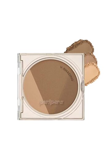 PERIPERA Ink V Shading NEW #02 Deep Brown, 9.5 g - contouring bronzer in a warm shade of brown