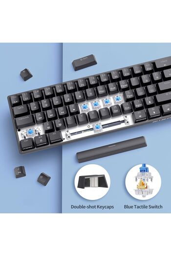 Generic DIERYA DK61SE 60% Mechanical Gaming Keyboard, 61 Keys Anti-Ghosting, LED Backlight, Ultra-Compact Mi