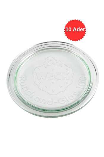 Weck Diameter 100 Glass Jar Lid (10 Pieces)