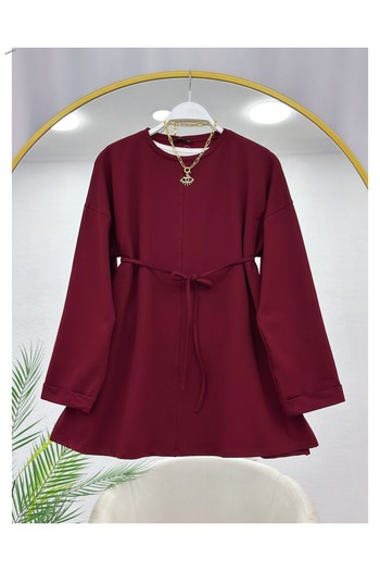 YEDİLALE Lace-Up Zero-Neck Oy.Sho Tunic