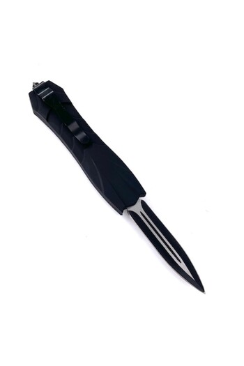 OEM Automatic folding knife with glass-breaking device Black Panther, 23 cm, black