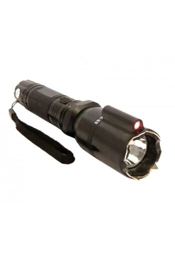 TECHSTAR Protection Flashlight with Stun Gun 9000kV and Red Laser, 800-meter range