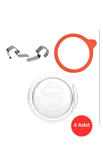 Weck Jar Diameter 80 mm Accessory Set (4 Pieces)