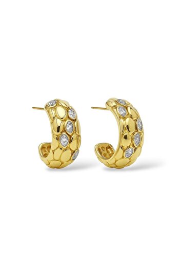 neslyaccessories Rain Flower Desn Hoop Earrings (Small)