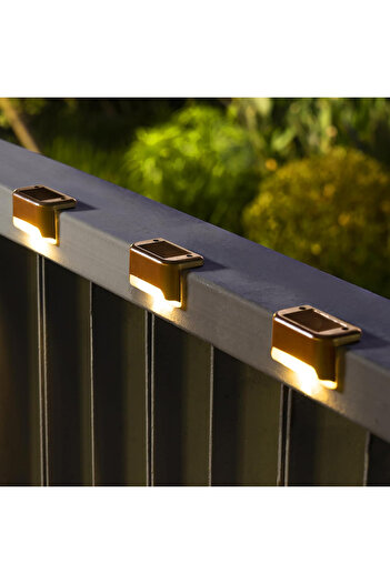 Elindor Set of 16 Elindor® Solar Lamps, Outdoor Warm Light Lamp, Automatic, 4.5 x 4.5 x 8.7 cm, Brown