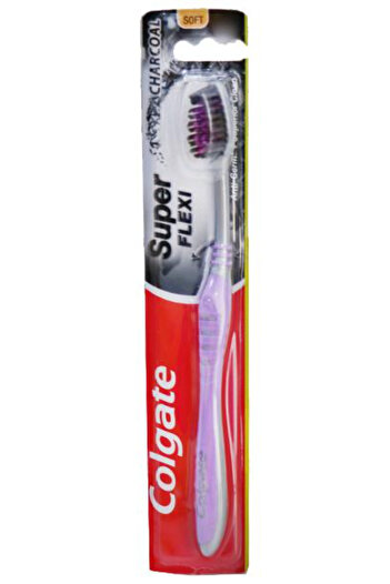 Colgate TOOTHBRUSH SUPER FLEXI CHARCOAL 6PK (Pack of 48)