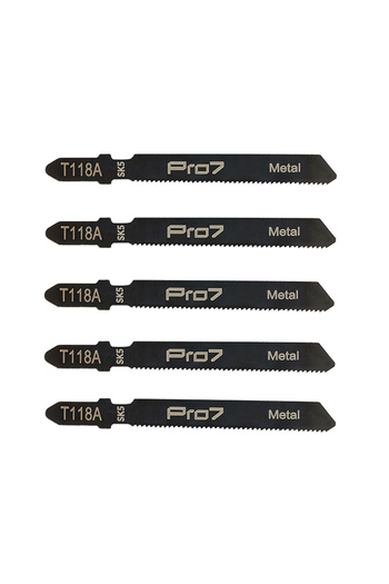 Lawazim Pro7 Jigsaw Blades T118A - 5 Piece 77mm 21 TPI T-Shank Blades for Metal and Aluminum